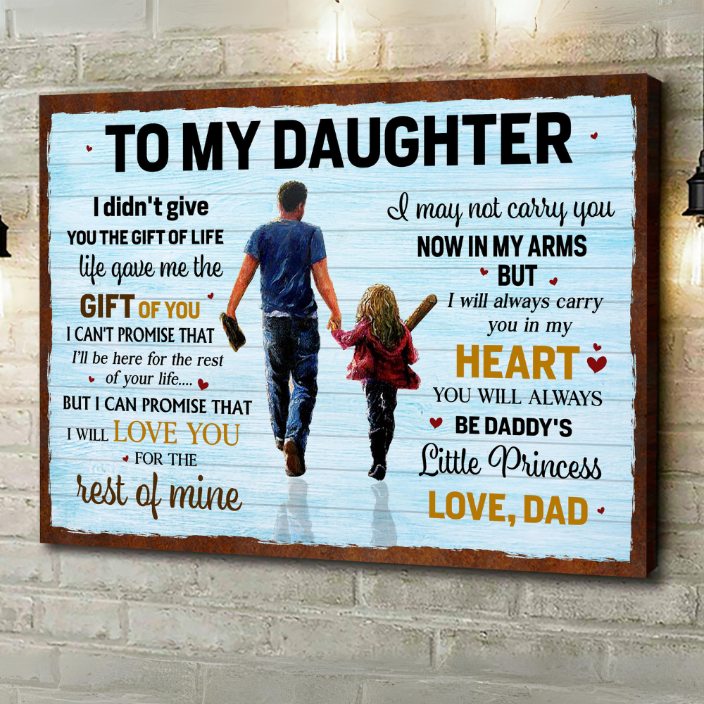 To My Daughter Wall Art - Gift For Daughter