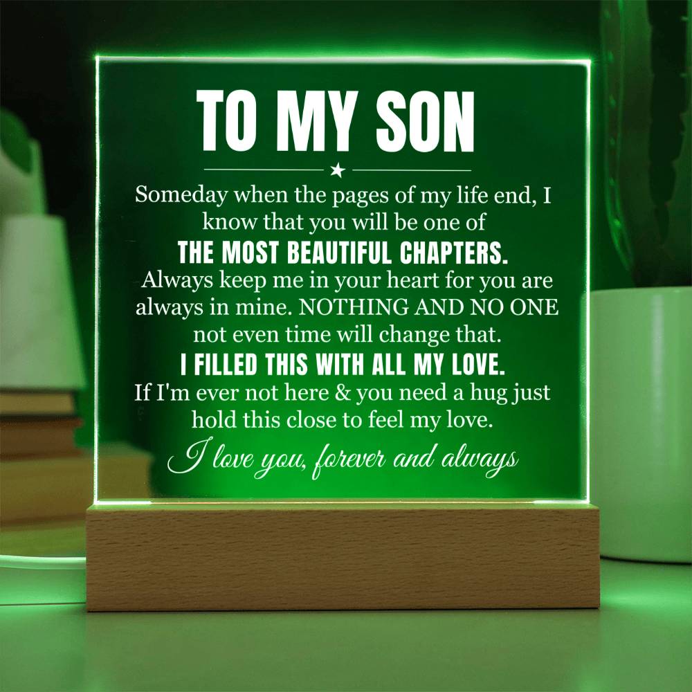 To My Son - I Will Always Love You - Acrylic Lamp