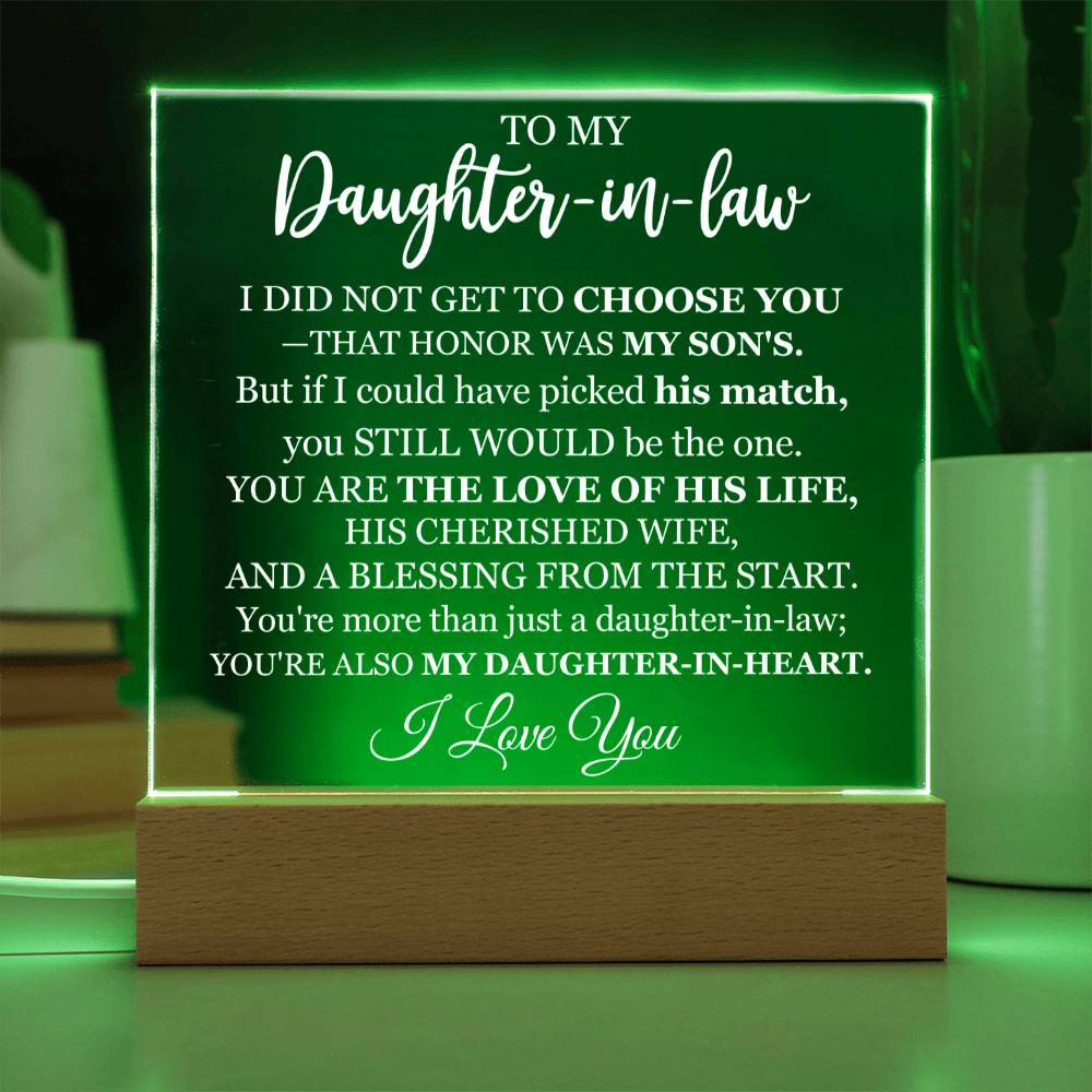 To My Daughter-in-Law | 'A Blessing From The Start' | Acrylic Lamp