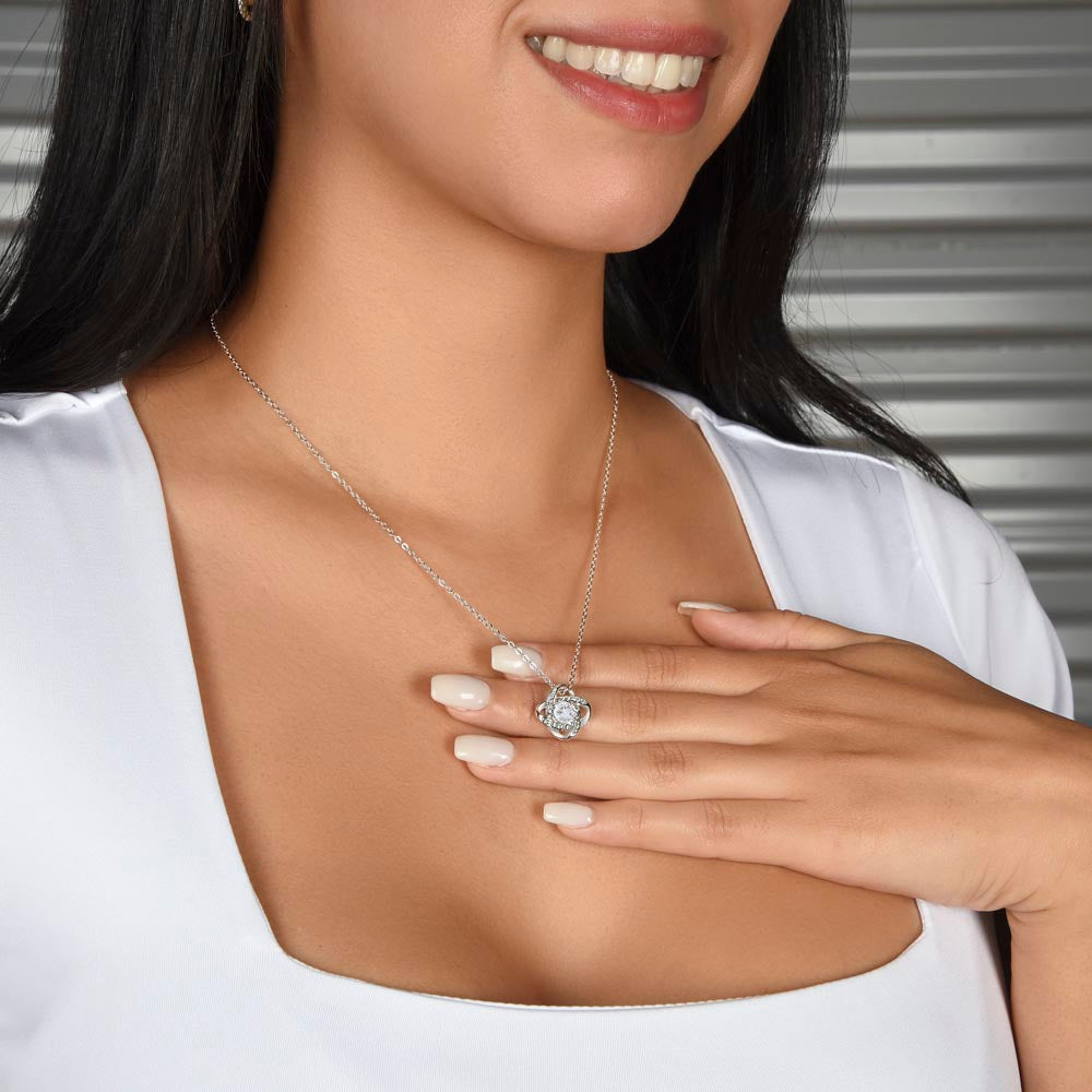 To My Beautiful Granddaughter - Love Knot Necklace - GD007