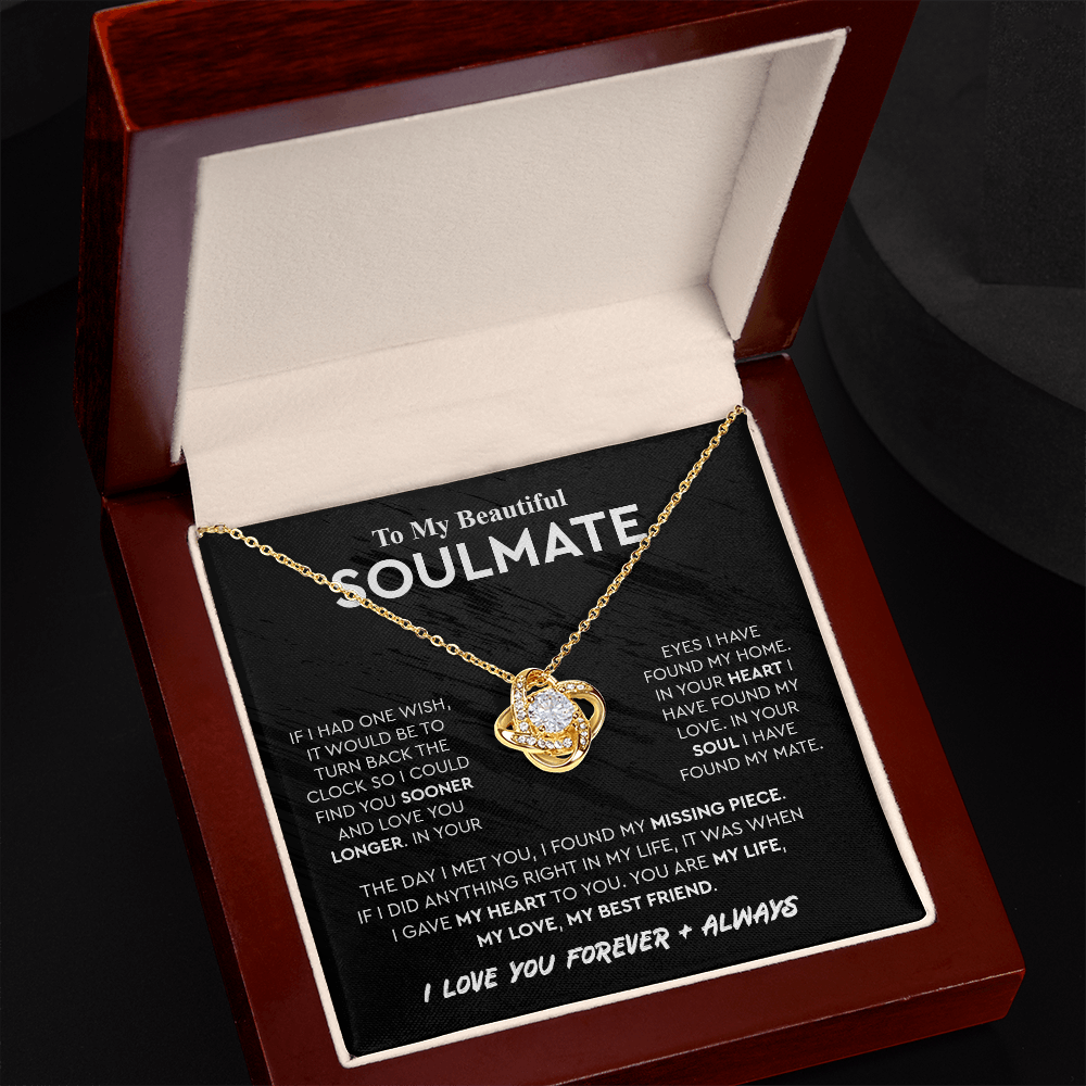 To My Beautiful Soulmate - Love Knot Necklace