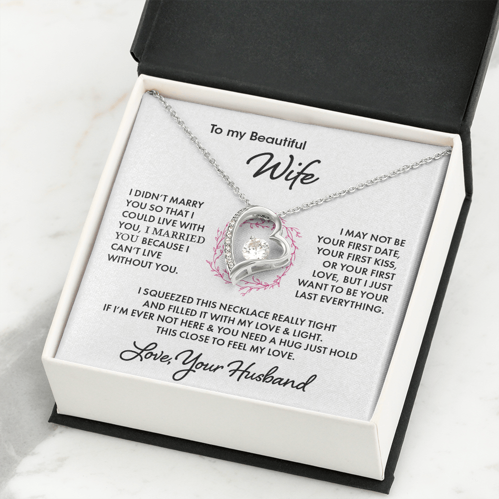 To My Beautiful Wife - Forever Love Necklace