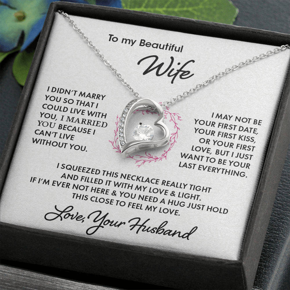 To My Beautiful Wife - Forever Love Necklace