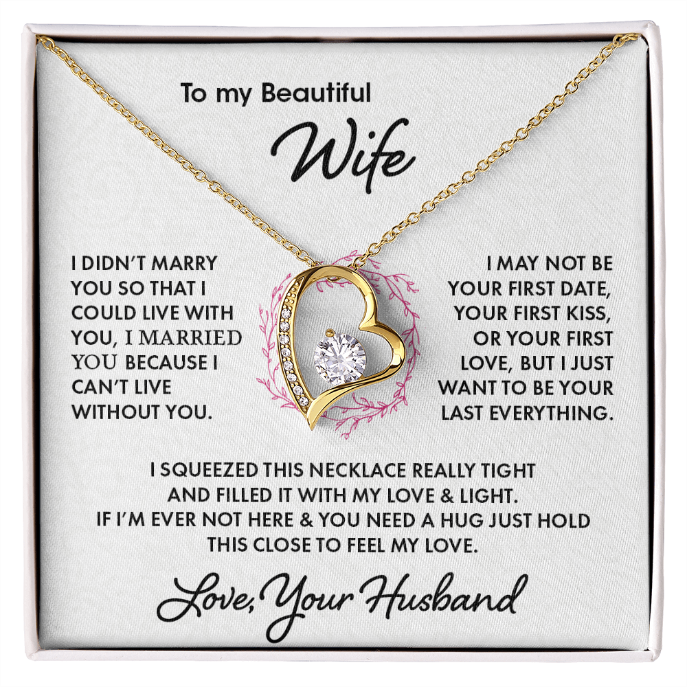 To My Beautiful Wife - Forever Love Necklace