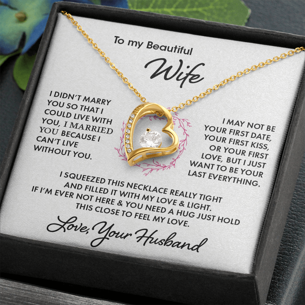 To My Beautiful Wife - Forever Love Necklace
