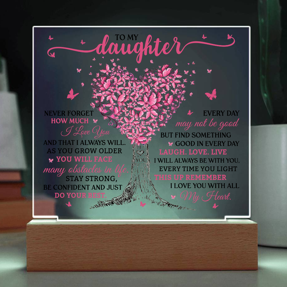 To My Daughter - Tree of Love - Acrylic Lamp