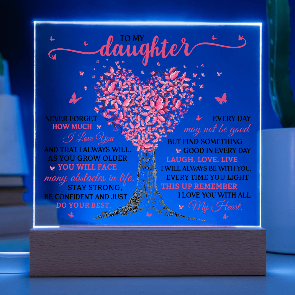 To My Daughter - Tree of Love - Acrylic Lamp