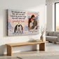 Personalized Penguin Couple Canvas, Custom Photo Love Wall Art, Always My Penguin Romantic Anniversary Gift
