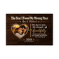 Romantic anniversary canvas featuring a personalized couple photo.