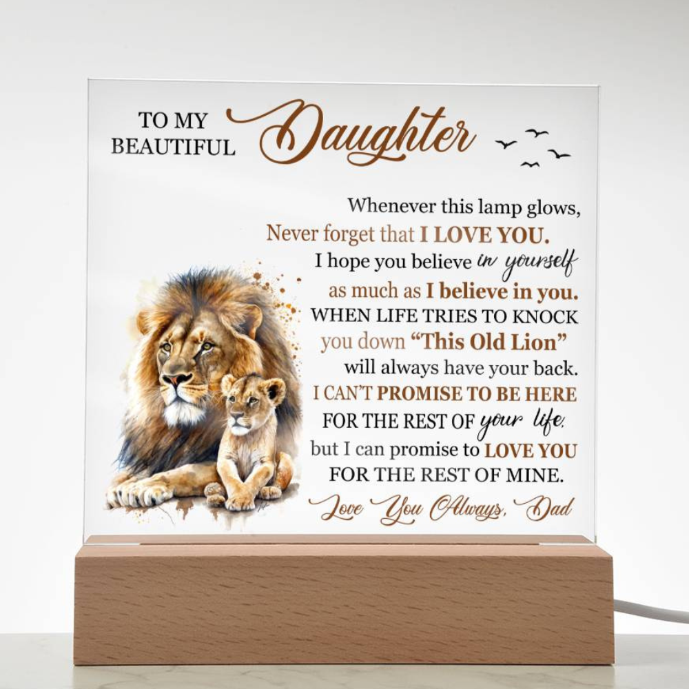 To My Beautiful Daughter Acrylic Lamp - Never Forget That I Love You