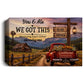 Personalized Couple Farmhouse Canvas | Custom Names Rustic Red Truck Wall Art | Romantic Country Anniversary Gift