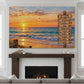 Personalized Family Beach Canvas | Custom Family Names Coastal Sunset Wall Art | Rustic Ocean Family Home Decor Gift