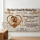 Personalized Missing Piece Couple Canvas, Custom Photo Anniversary Wall Art, Rustic Love Story Gift for Couples