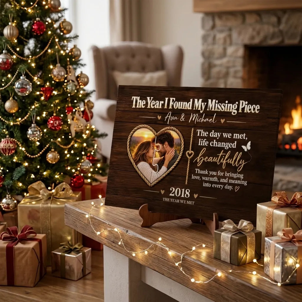 Personalized Couples Canvas Wall Art, Our Love Story Custom Photo Gift, Anniversary & Wedding Gift for Couples