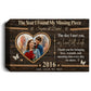 Rustic Wooden Love Story Canvas with Couple Names