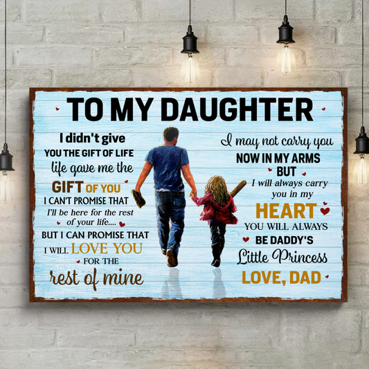 To My Daughter Wall Art - Gift For Daughter