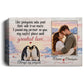 Personalized Penguin Couple Canvas, Custom Photo Love Wall Art, Always My Penguin Romantic Anniversary Gift