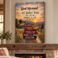 "God Bless The Broken Road" Personalized Couple Canvas Wall Art