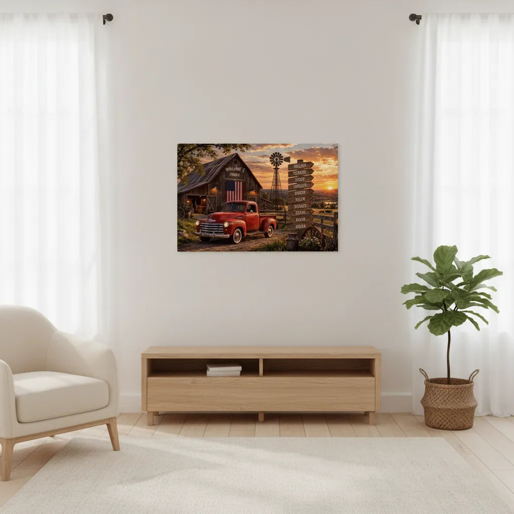 Personalized Family Farmhouse Canvas