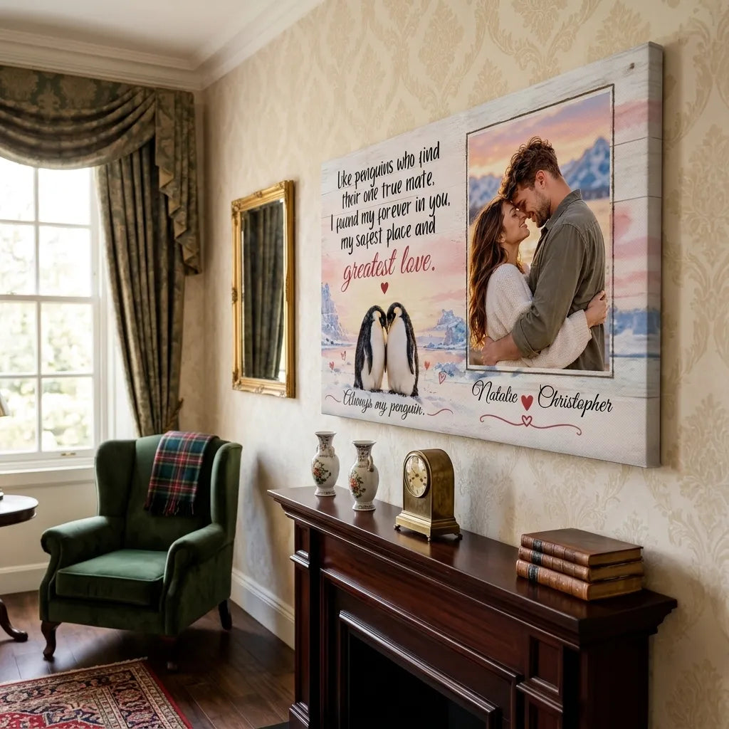 Always My Penguin Romantic Couple Wall Art
