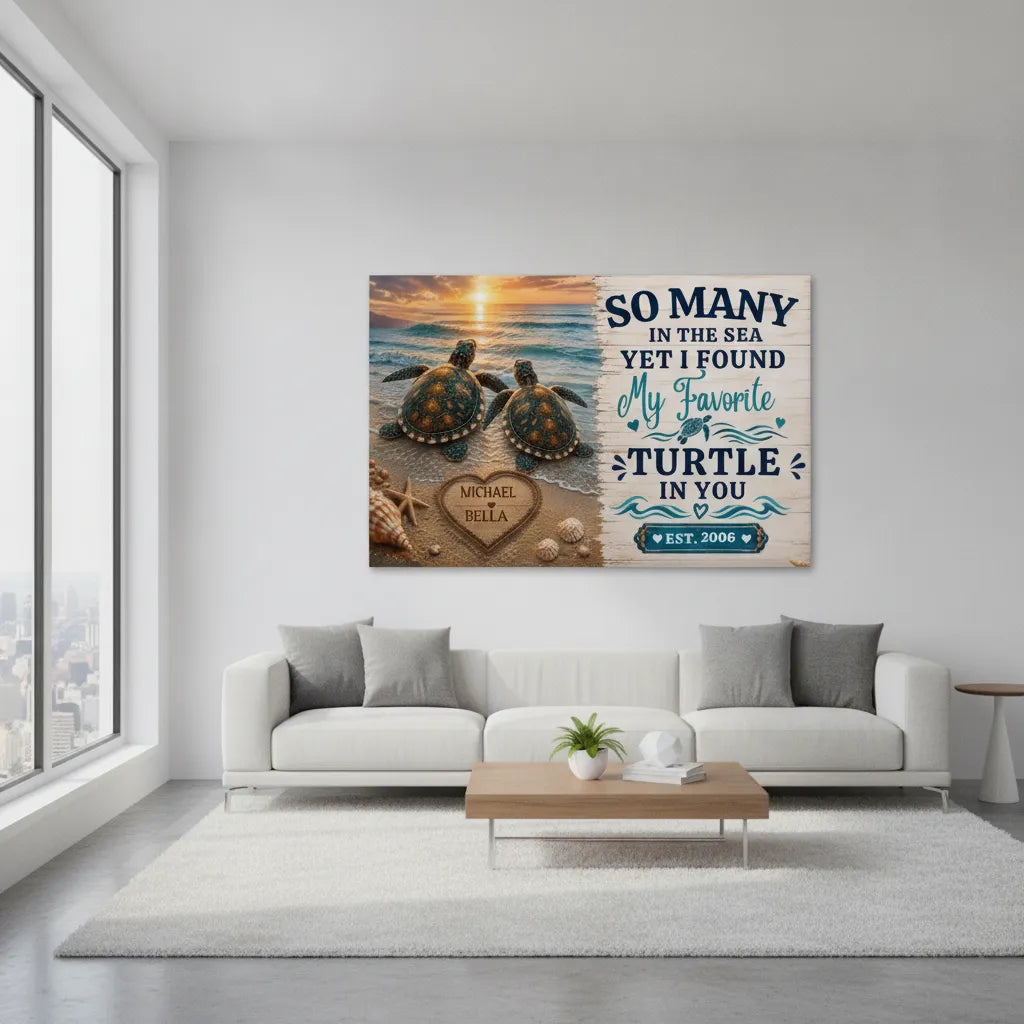 Sea Turtle Anniversary Gift for Couples