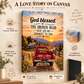 "God Bless The Broken Road," Personalized Couple Canvas Wall Art