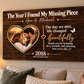 Romantic anniversary canvas featuring a personalized couple photo.