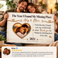 Personalized Missing Piece Couple Canvas, Custom Photo Anniversary Wall Art, Romantic Soulmate Gift with Names and Year