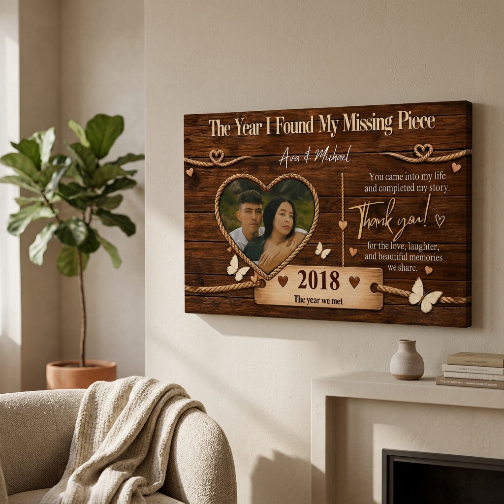 Custom Couple Photo Anniversary Wall Decor