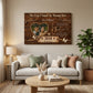 Personalized Missing Piece Couple Canvas, Custom Photo Love Story Wall Art, Rustic Anniversary Gift with Names and Year