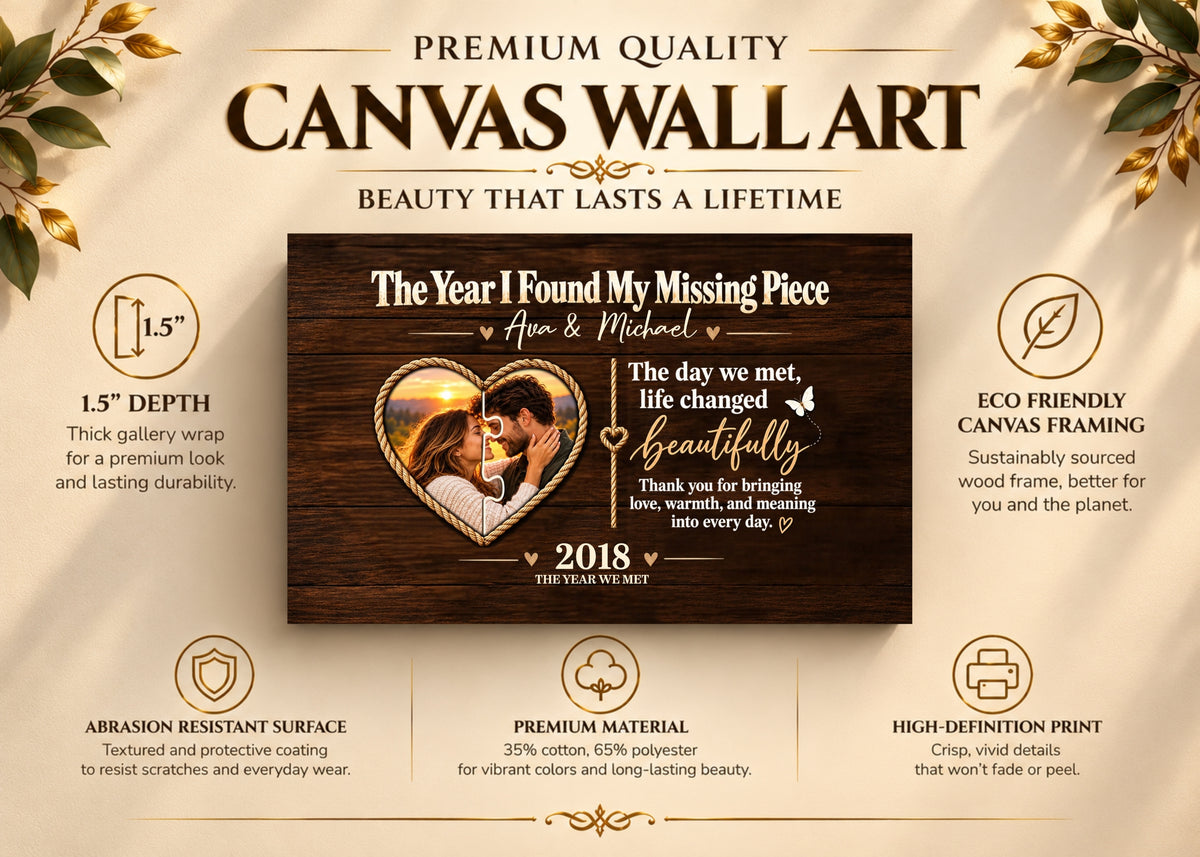 Rustic couple wall art with a heartfelt love message.