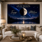 Personalized Our Moon Canvas | Custom Couple Names & Anniversary Date Moon Wall Art | Romantic Night Sky Bedroom Decor Gift