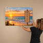 Personalized Family Beach Canvas | Custom Family Names Coastal Sunset Wall Art | Rustic Ocean Family Home Decor Gift