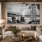 Personalized Family Beach Canvas | Custom Family Names Coastal Wall Art | Rustic Ocean Sunset Family Gift & Home Decor