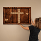 Personalized Couple Scrabble Wall Art | Custom Name Crossword Wood Canvas | Rustic Farmhouse Wedding Anniversary Gift for Couples