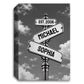 Personalized Couple Canvas, Custom Name & Date Wall Art, Romantic Anniversary Gift