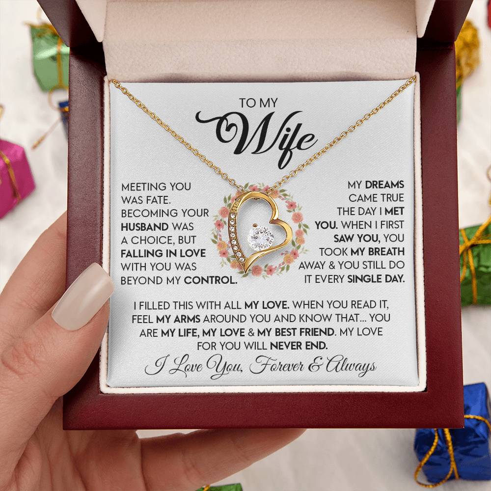 Gift For Wife "Meeting You Was Fate..." | Forever Love Necklace