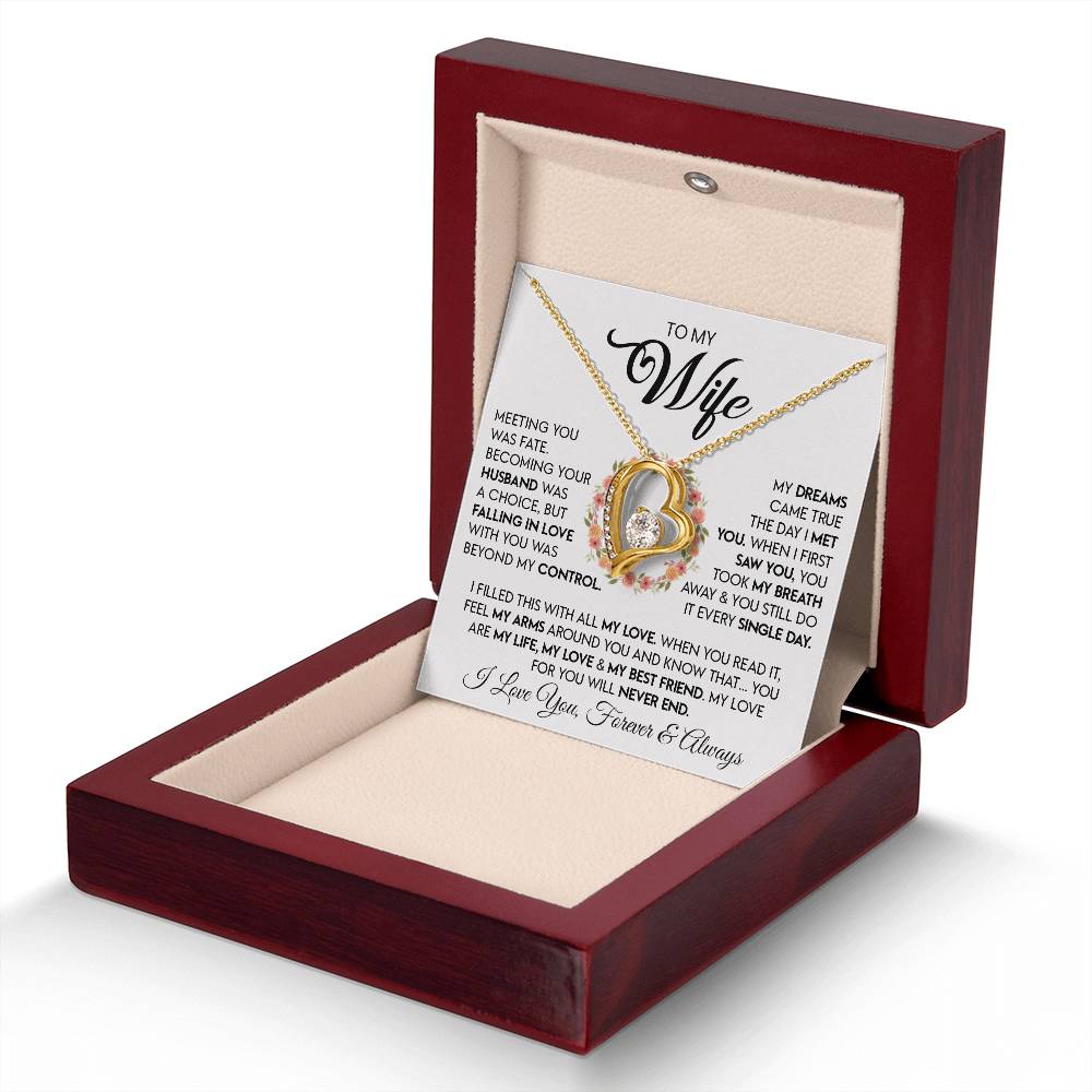 Gift For Wife "Meeting You Was Fate..." | Forever Love Necklace