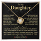 Beautiful Gift for Daughter From Dad "My Most Beautiful Chapter" - Love Knot Necklace