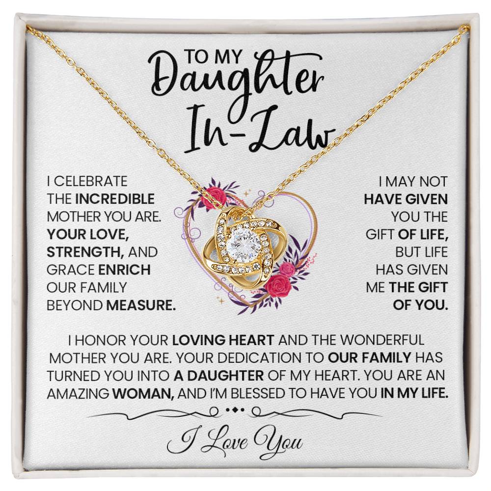 To My Daughter In Law | Love Knot Necklace