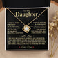 Beautiful Gift for Daughter From Dad "My Most Beautiful Chapter" - Love Knot Necklace