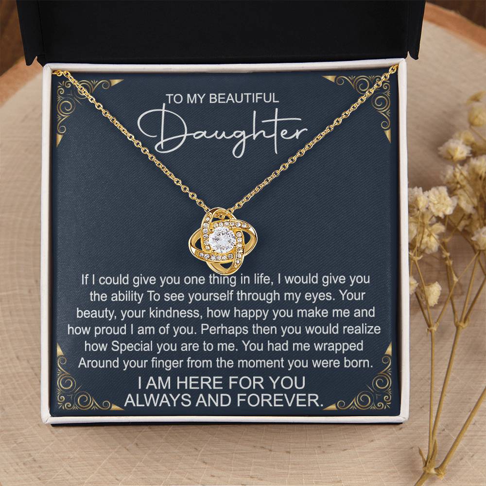 Beautiful Gift for Daughter "I'm Always Here For You" Necklace