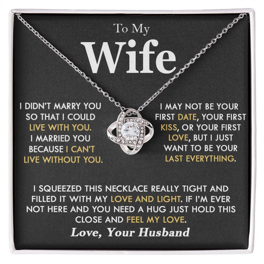 To My Wife - Love Knot Necklace - WF004