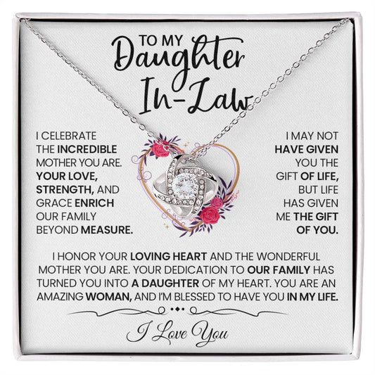 To My Daughter In Law | Love Knot Necklace