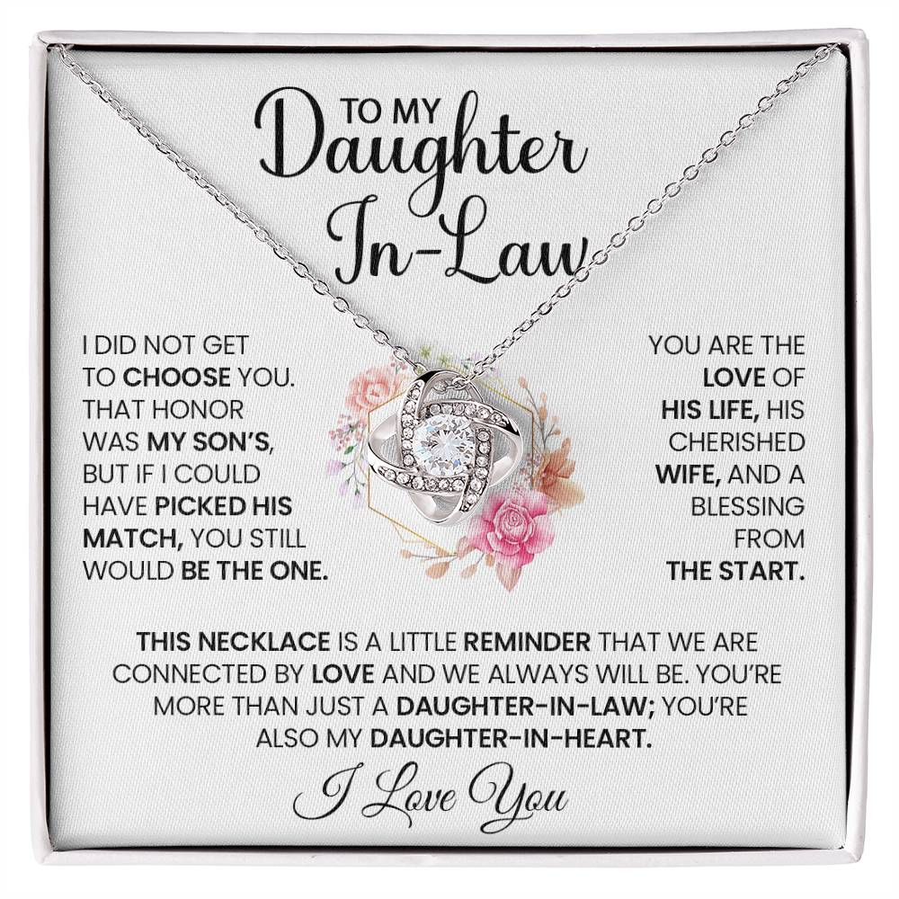 To My Daughter In Law | My Daughter In Heart | Love Knot Necklace