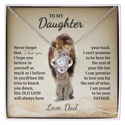 To My Daughter - Love Knot Necklace - DD002