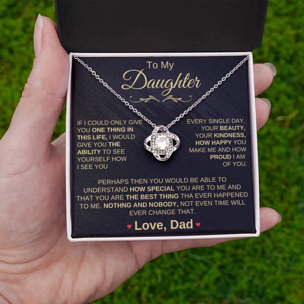 Beautiful Gift for Daughter From Dad "I Am Proud of You" Necklace