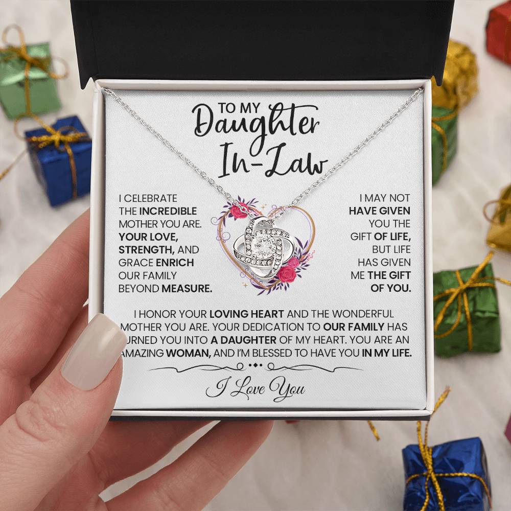 To My Daughter In Law | Love Knot Necklace