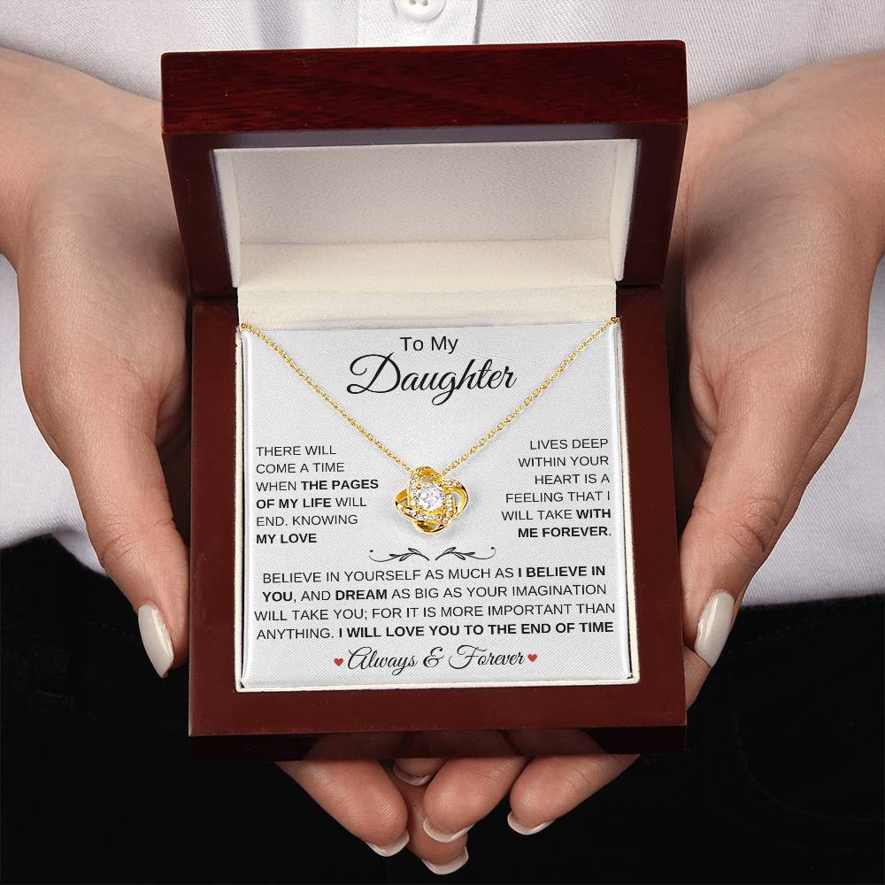 Beautiful Gift for Daughter "Forever Love" Necklace - I Will Always Love You