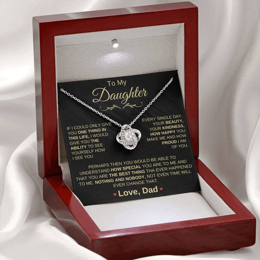 Beautiful Gift for Daughter From Dad "I Am Proud of You" Necklace